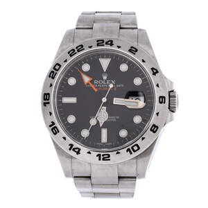Rolex 42 Oyster Perpetual Explorer II Automatic Watch Stainless Steel